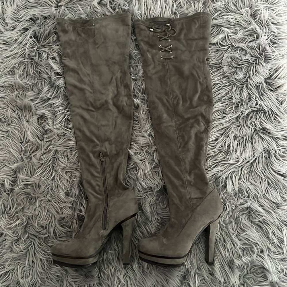 Over the knee platform boots